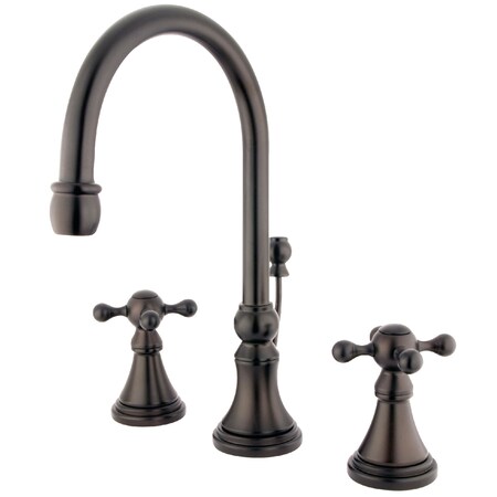 Kingston Brass 8" Widespread Bathroom Faucet, Oil Rubbed Bronze KS2985KX